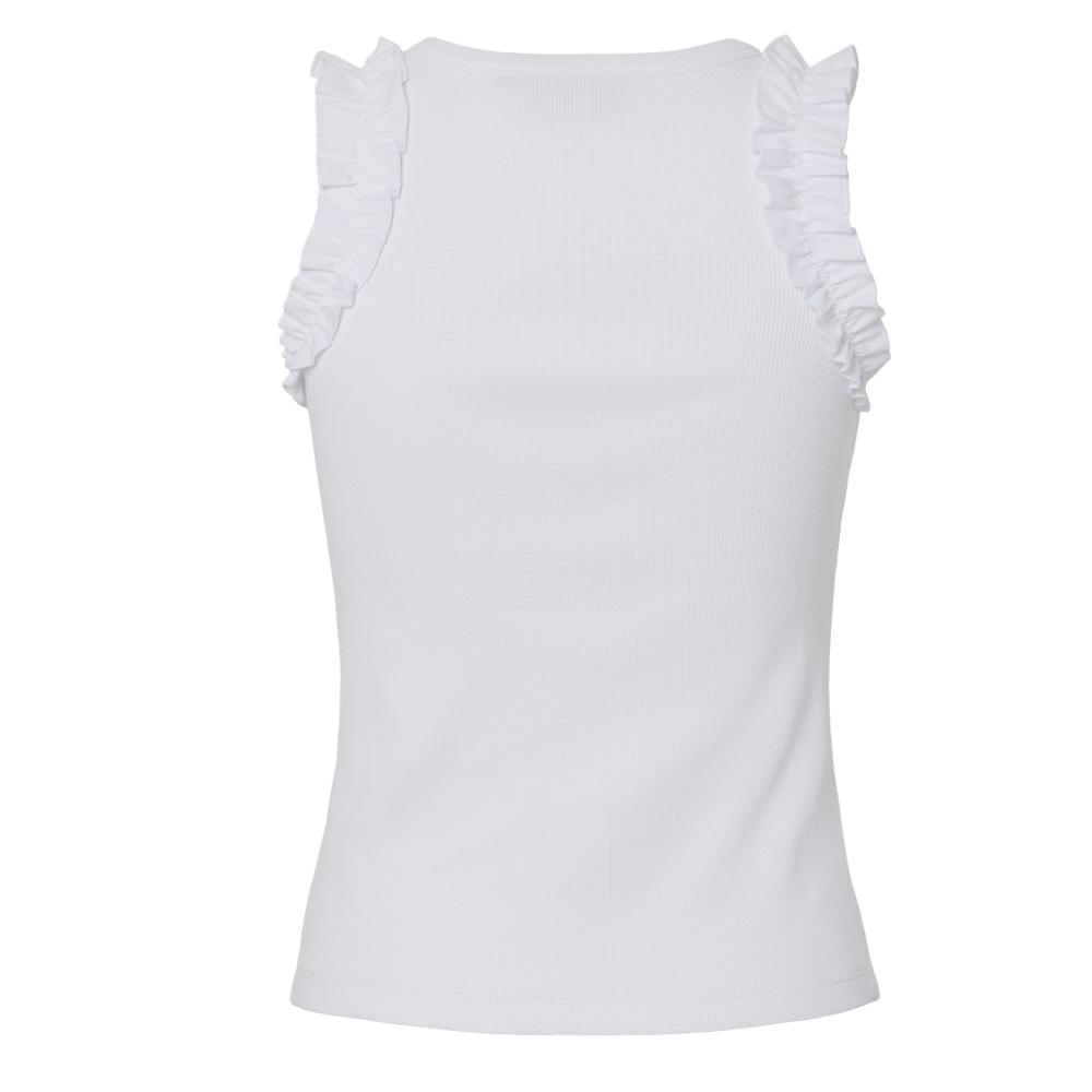 Camiseta de tirantes blanca de mujer Pieces Tubana ver 2