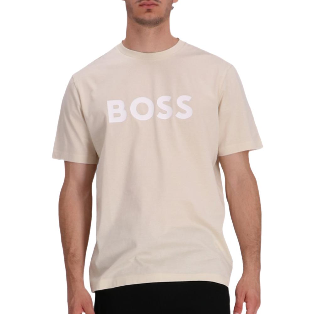 T-Shirt Beige Homme Hugo Boss Tiburt 354 pas cher