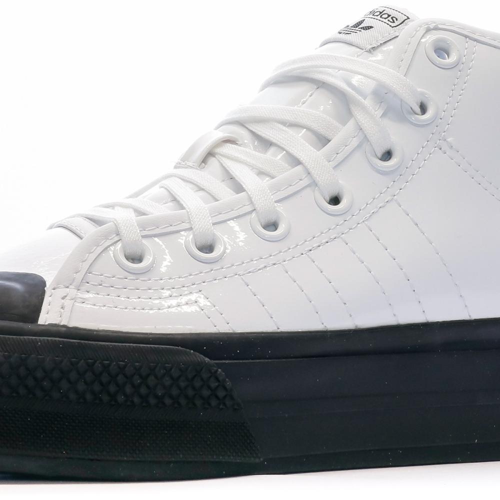 Baskets Blanc/Noir Femme Adidas Adidas Nizza vue 7