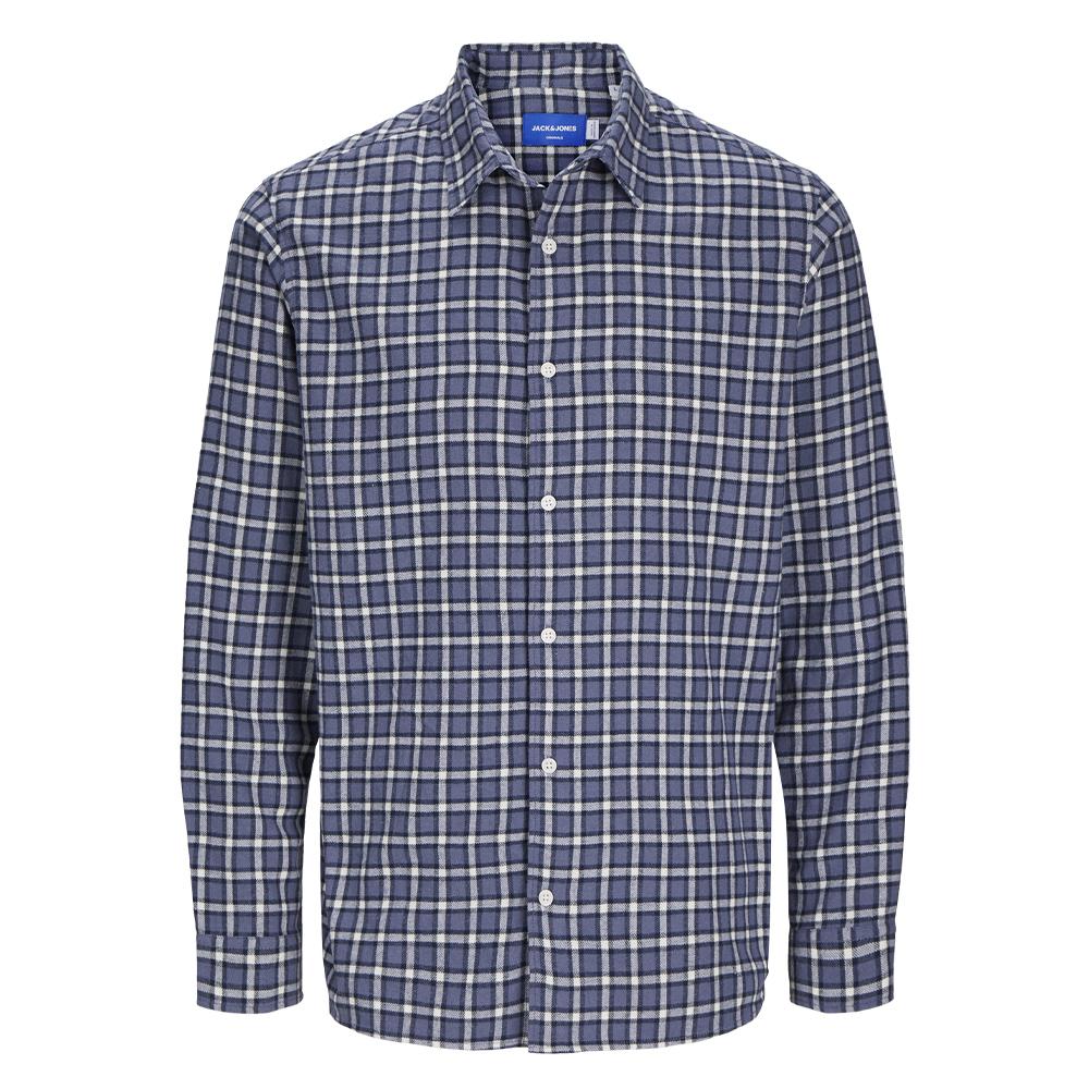Chemise Bleu à Carreaux Homme Jack & Jones 12260776 pas cher