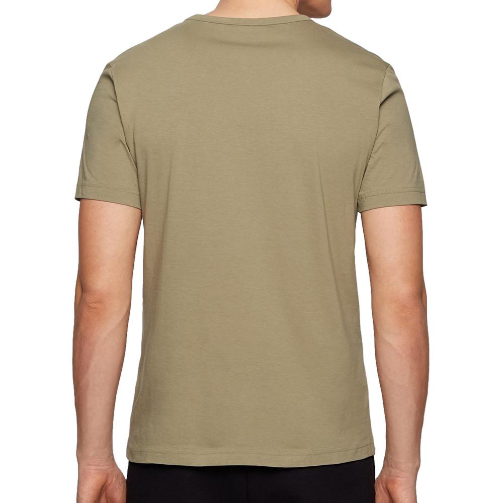 T-Shirt Kaki Homme Hugo Boss Tee Curved vue 2
