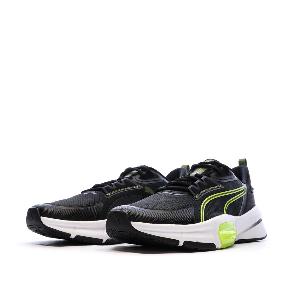 Zapatillas Puma Running Negro/Amarillo Para Hombre Pwrframe ver 6