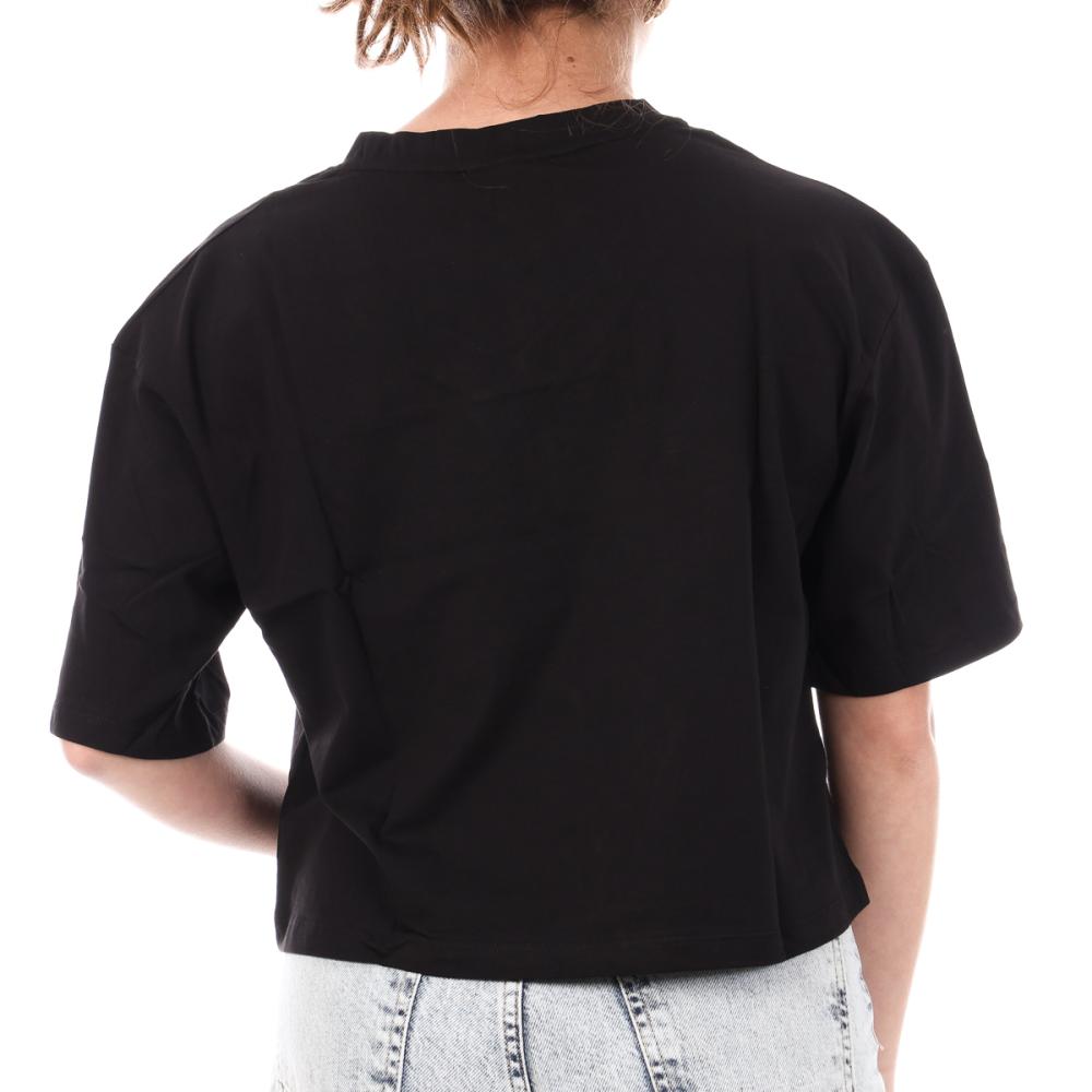 T-shirt Noir Crop Femme Supreme Grip Ranaka vue 2