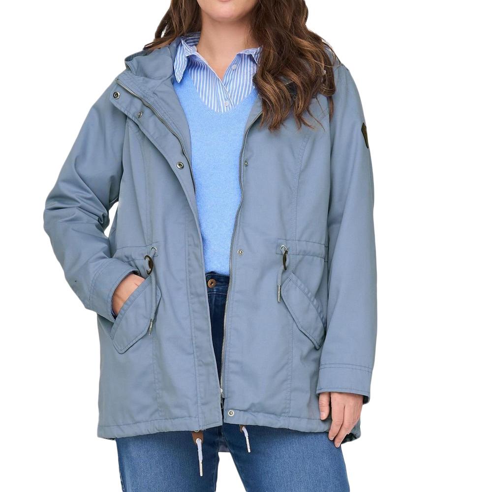 Parka Bleu Femme Only Carmakoma Canvas pas cher