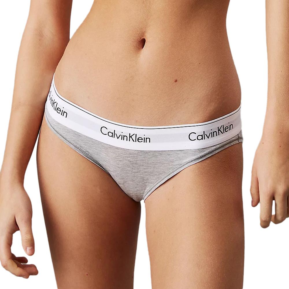 Culotte Gris Femme Calvin Klein Jeans Bikini pas cher