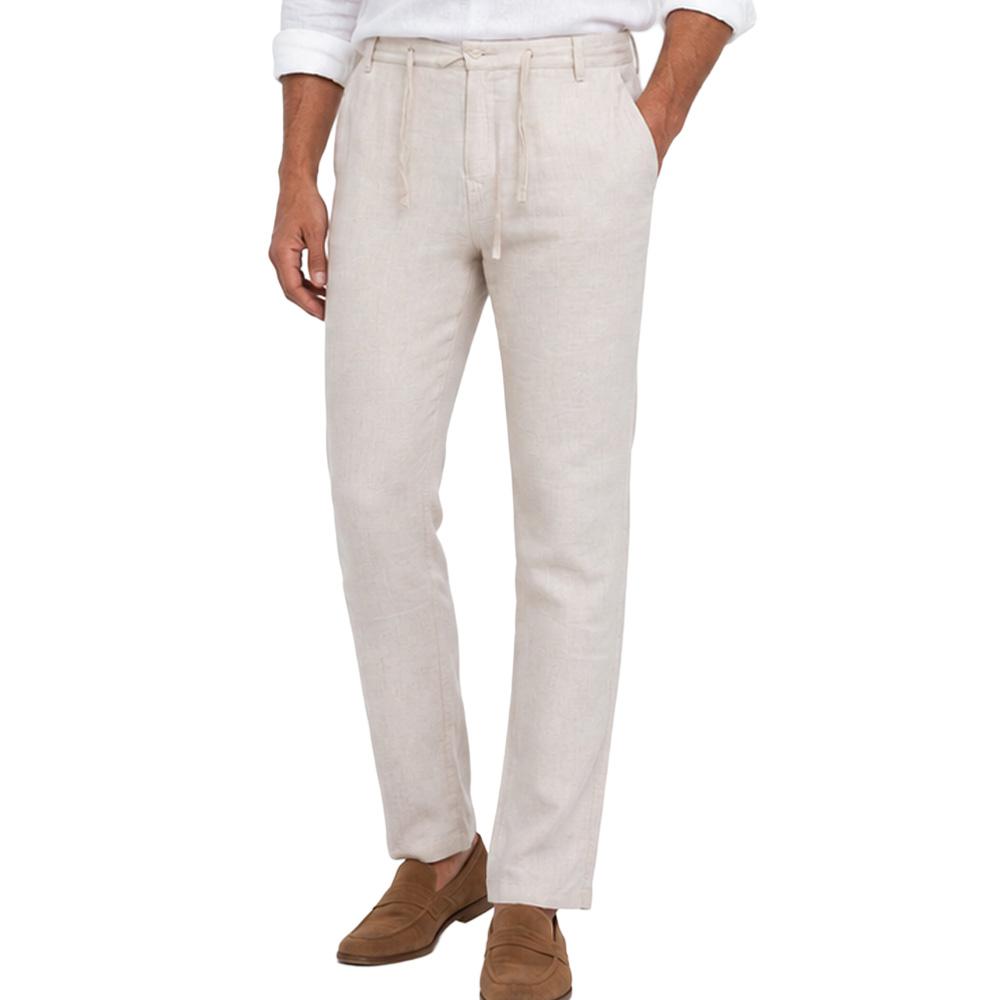 Pantalones fluidos beige para hombre de Paname Brothers barato