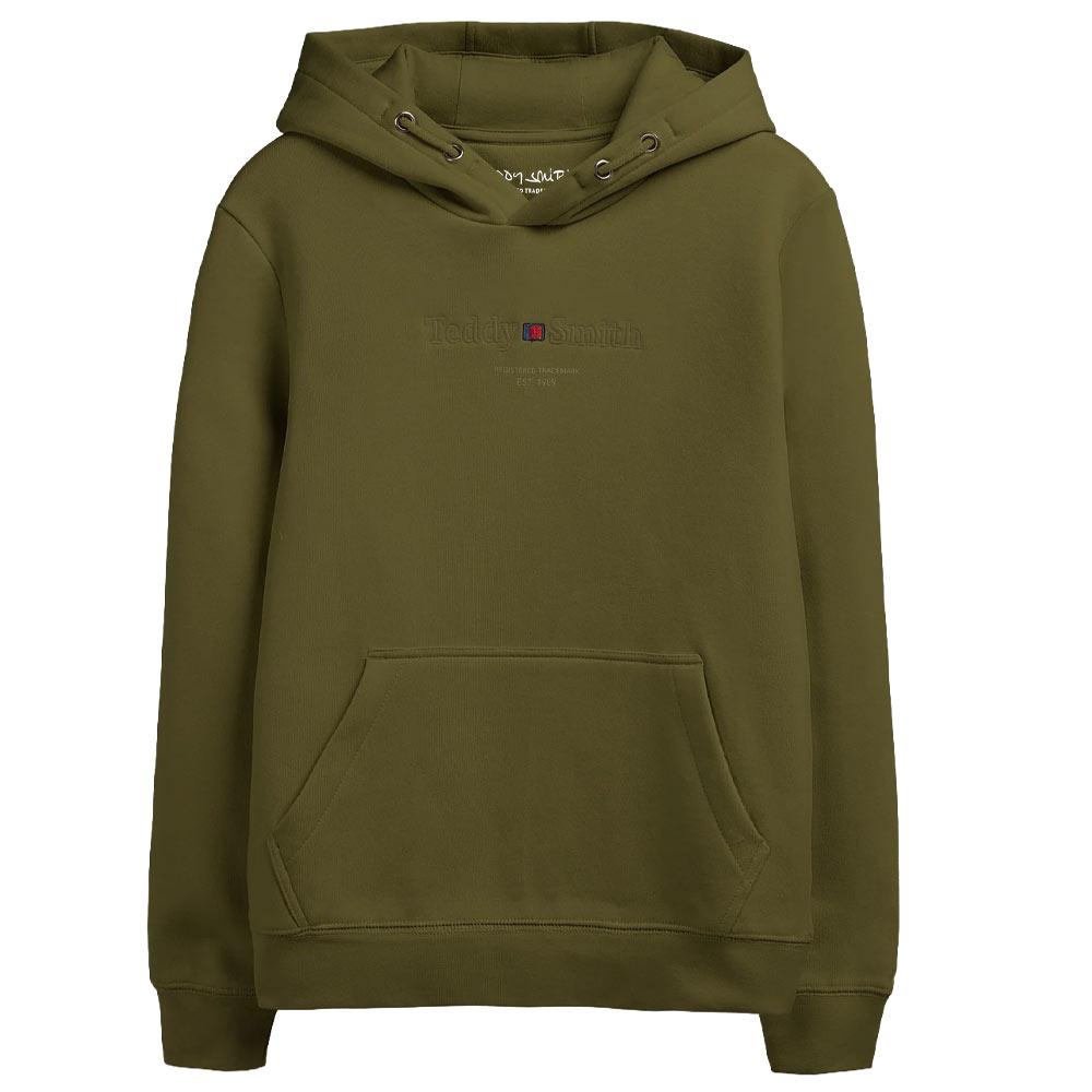 Sweat à Capuche Kaki Homme Teddy Smith Jim pas cher