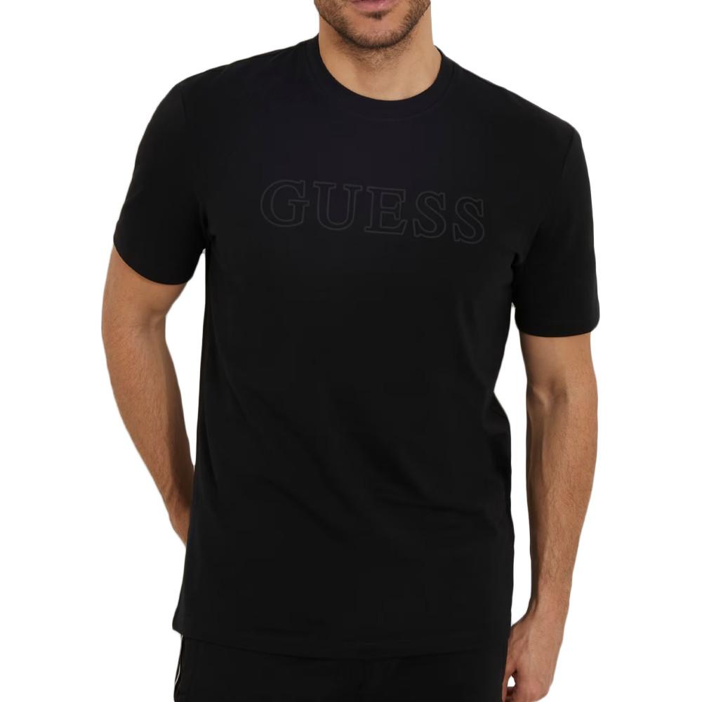 T-shirt Noir Homme Guess Alphy pas cher