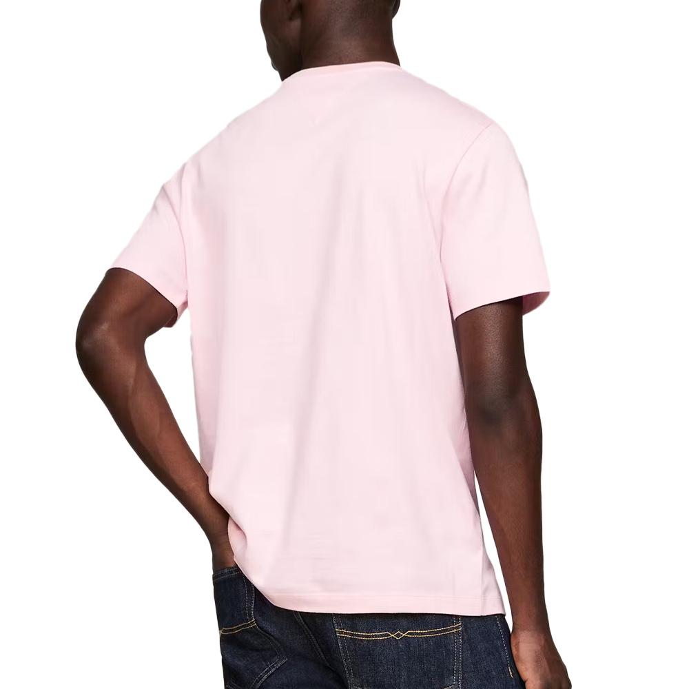 T-shirt Rose Homme Tommy Hilfiger Essential Solid Pock vue 2