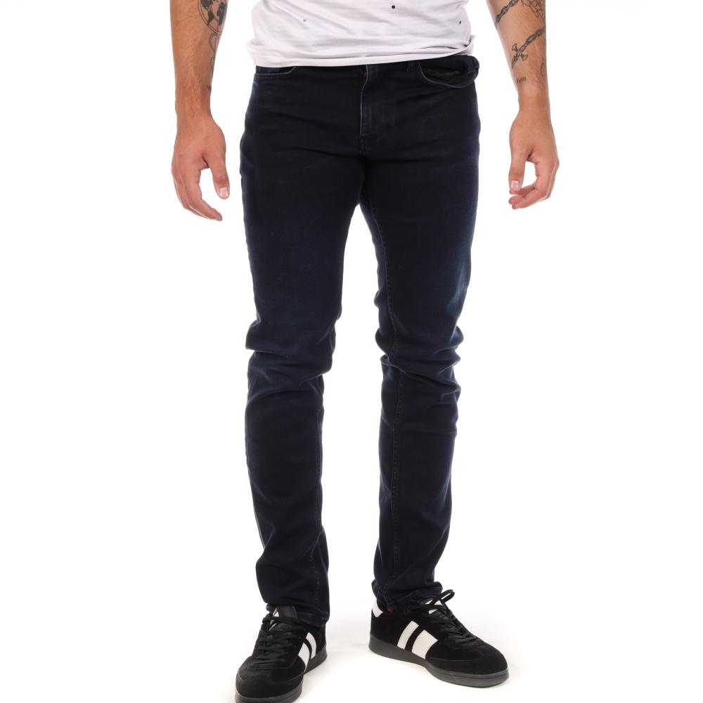 Jean Slim Noir Homme Freeman Jimmy pas cher