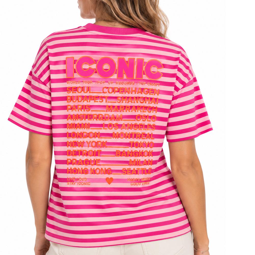 T-Shirt Rouge/Rose Femme Mère et Fille Iconic vue 2