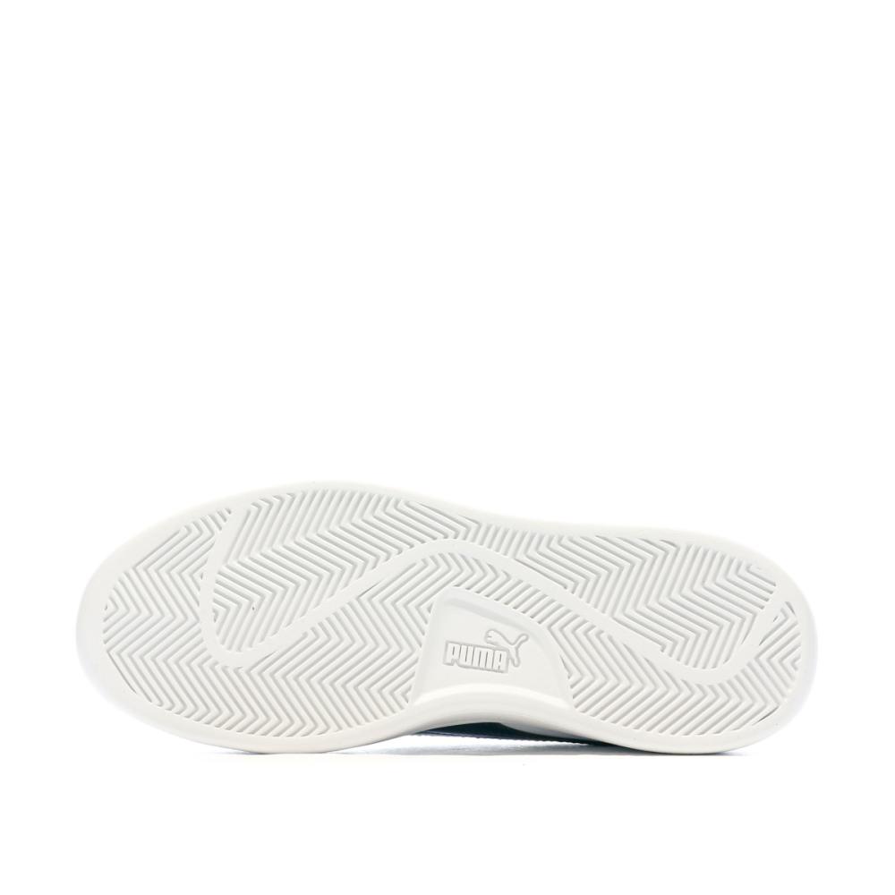 Baskets Blanches/Marine Garçon Puma Smash 3.0 vue 5