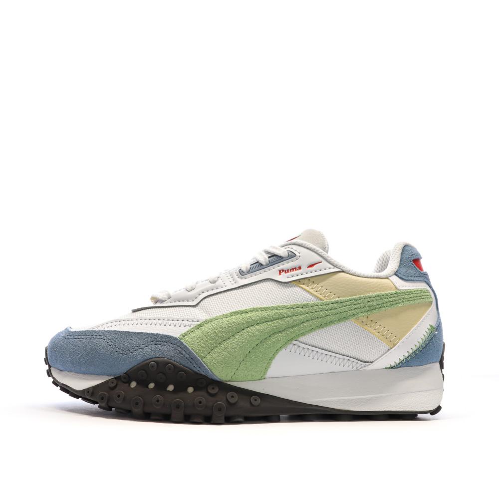 Baskets Bleu/Blanc/Vert Garçon Puma Blktop Rider Bts pas cher