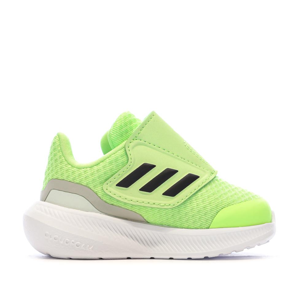 Baskets Jaune Fluo Garçon Adidas Runfalcon 3.0 Ac vue 2