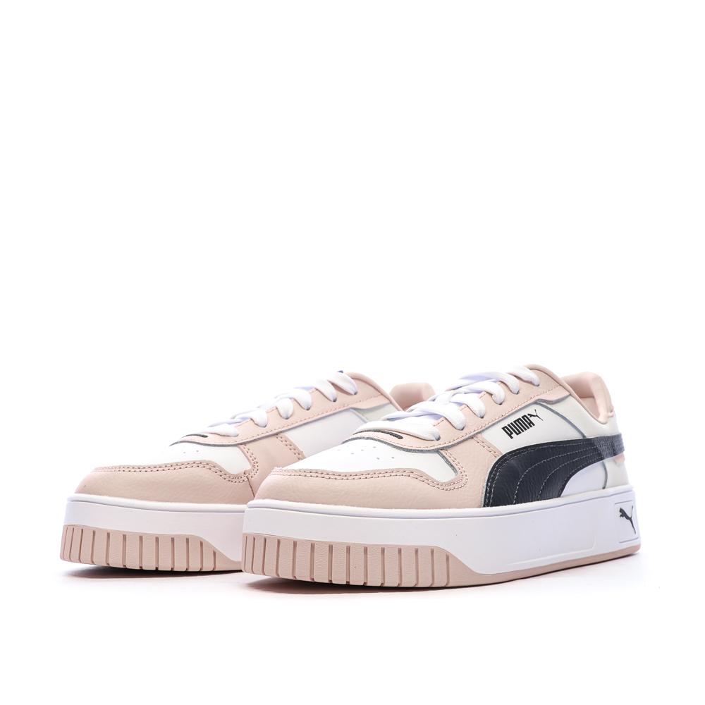 Baskets Blanc/Rose/Noir Femme Puma Carina Street vue 6