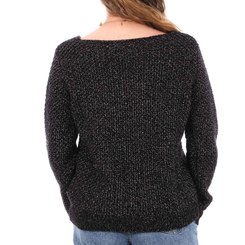 Pull Noir Femme Teddy Smith Ebly vue 2
