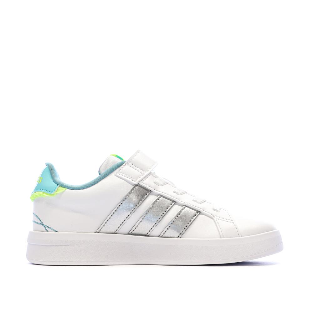 Baskets Blanche Fille Adidas Grand Court 3.0 Girls vue 2