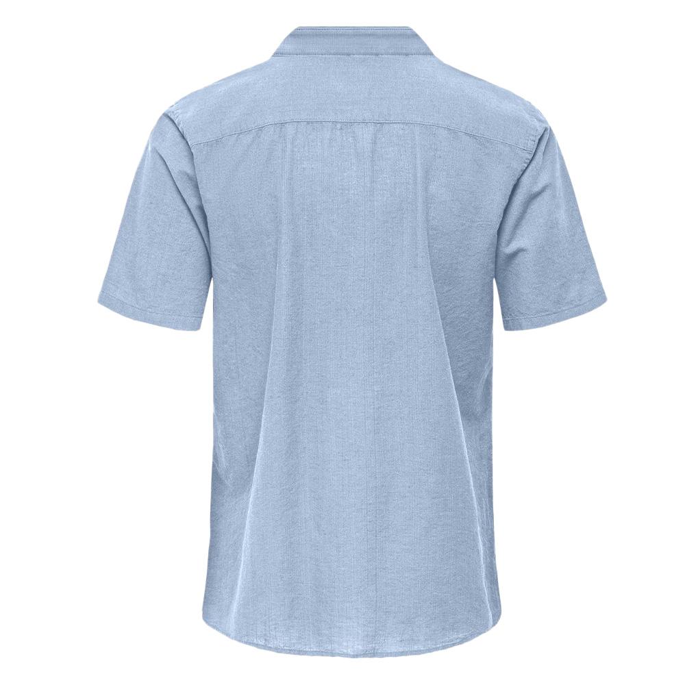 Chemise Manches Courtes Bleu Homme Only & Sons Cantley vue 2