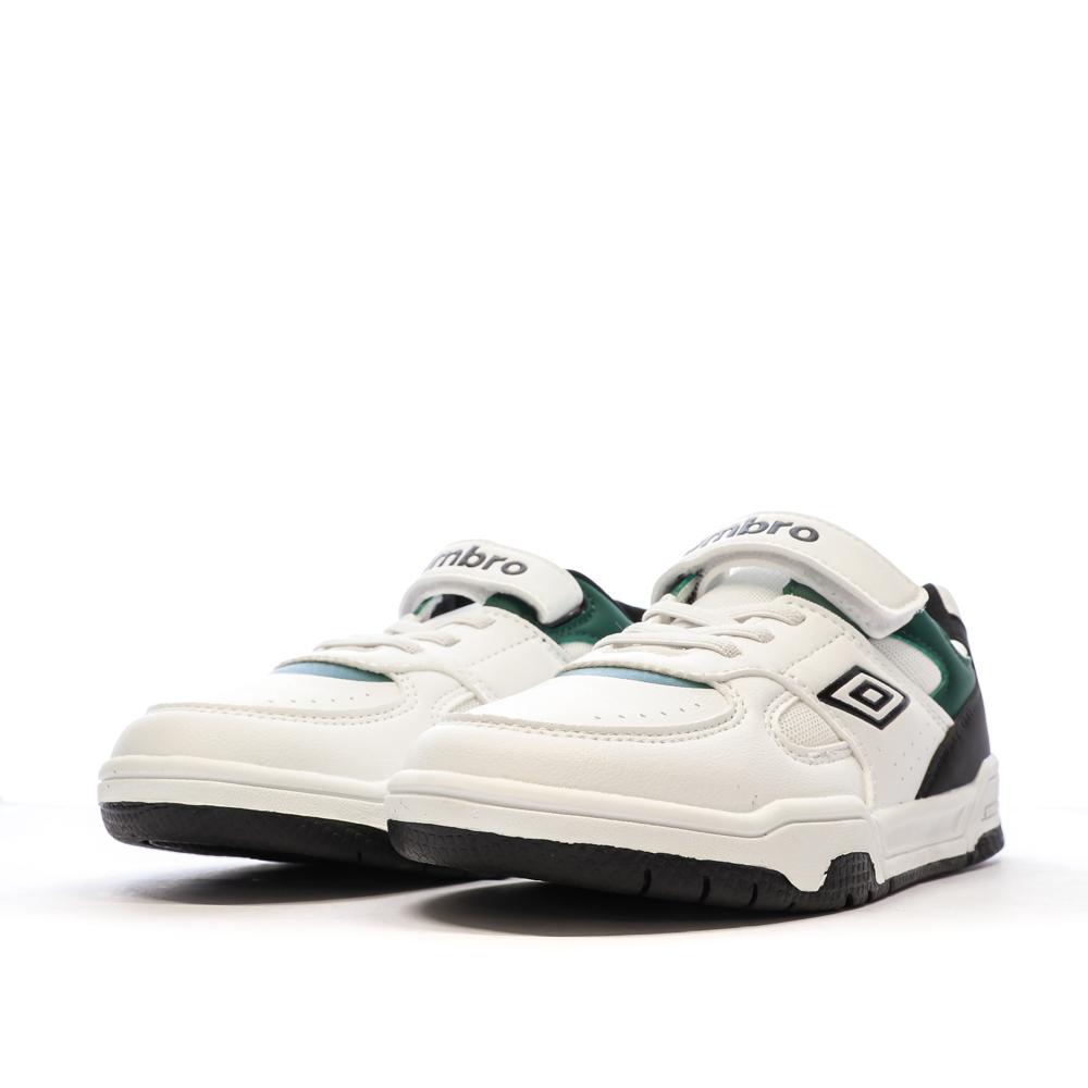 Baskets Blanches/Noires/Vert Garçon Umbro Travys vue 5