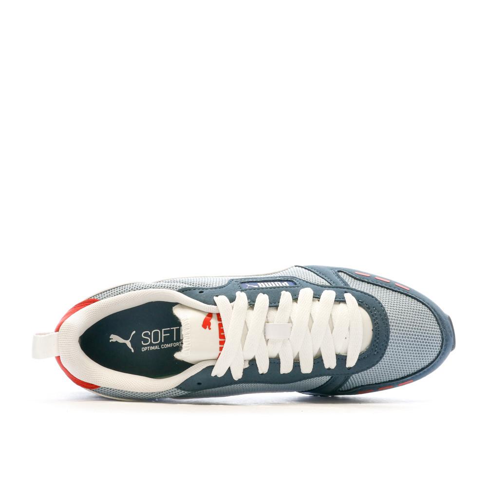Baskets Gris/Bleu Homme Puma R78 vue 4