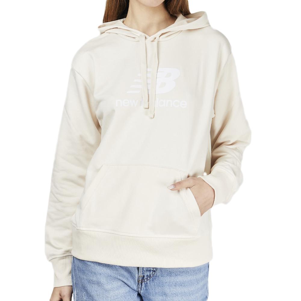 Sweat Écru Femme New Balance Essentials Stacked pas cher