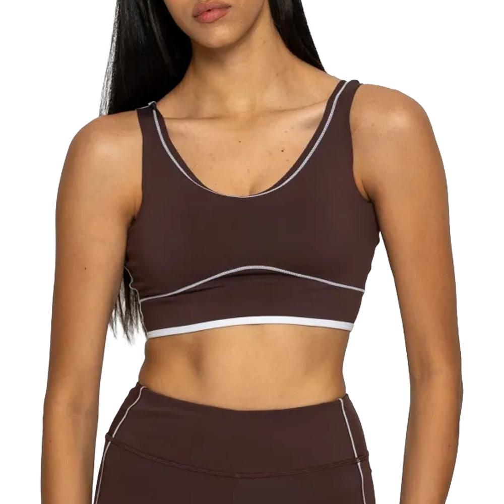 Brassière Marron Foncé Femme Soul Studio Yoga pas cher