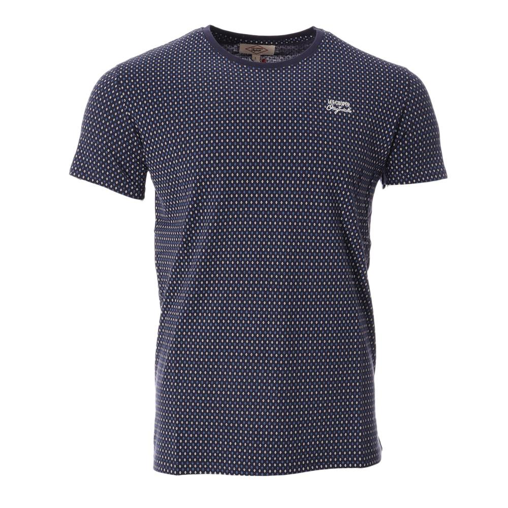 T-shirt Marine Homme Lee Cooper Opari pas cher