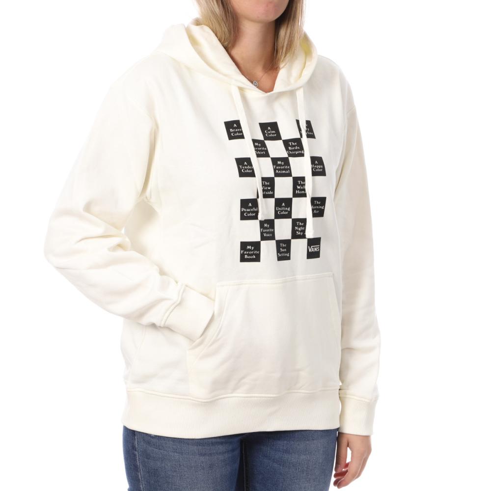 Sweat à Capuche Blanc Femme Vans Day Marshmallow pas cher