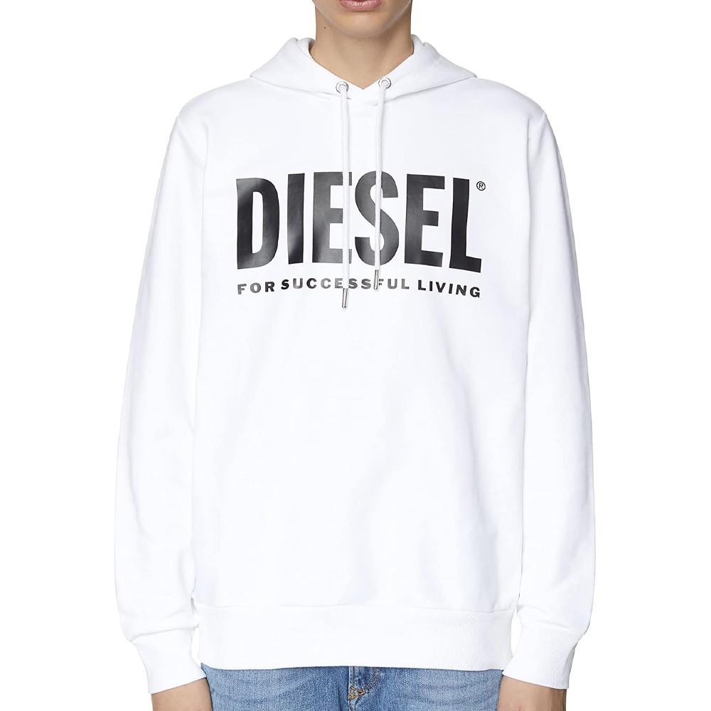 Sweat à Capuche Blanc Homme Diesel Hood Division pas cher