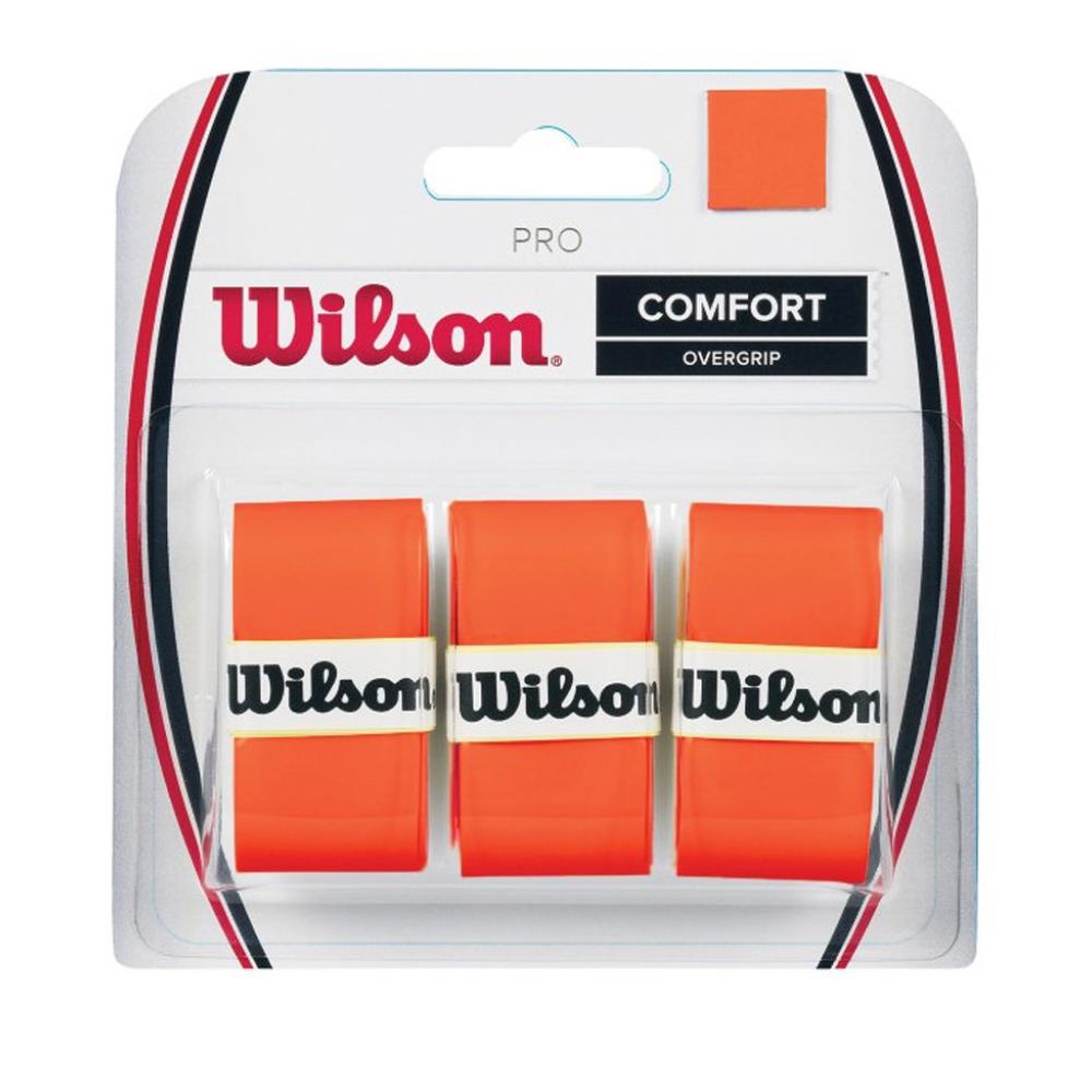 X3 SurGrip de Tennis Orange Fluo Wilson Pro Overgrip pas cher