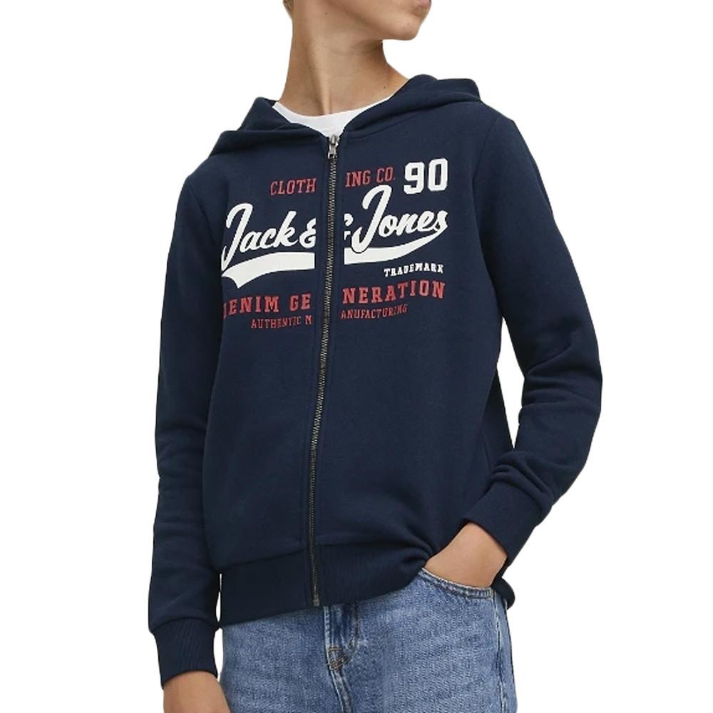 Sweat zippée Marine Garçon Jack & Jones 8049 pas cher
