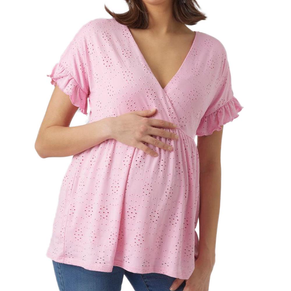 Blouse de Grossesse Rose Femme Mamalicious Jersey pas cher