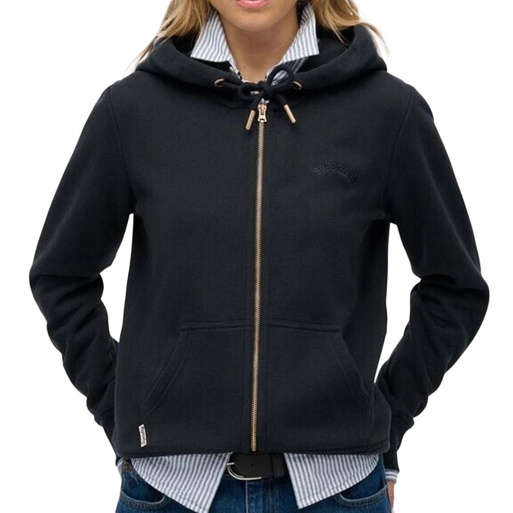 Sweat Marine Femme Superdry Essential Logo Ziphood Hb pas cher