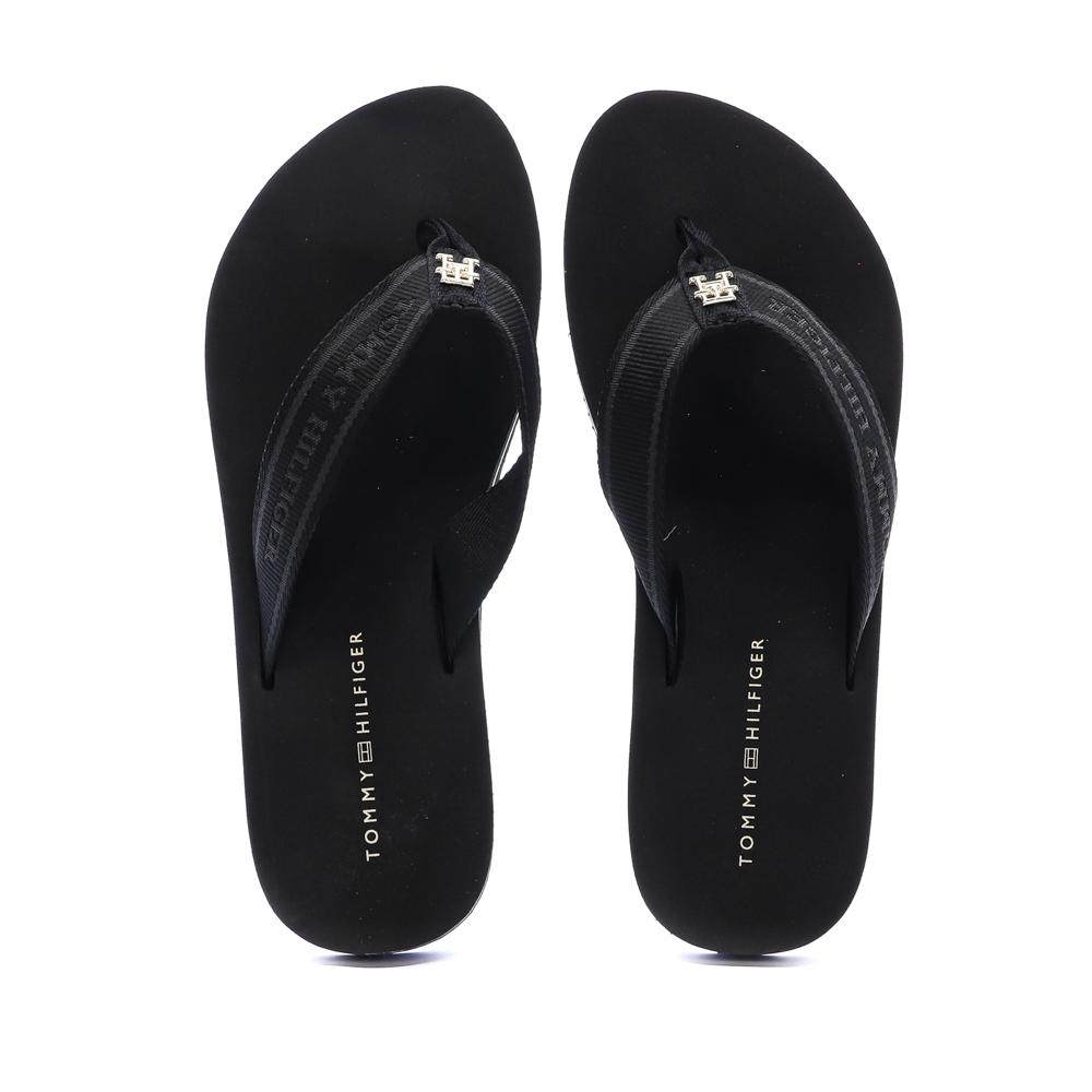 Tongs Noires Homme Tommy Hilfiger Webbing vue 3