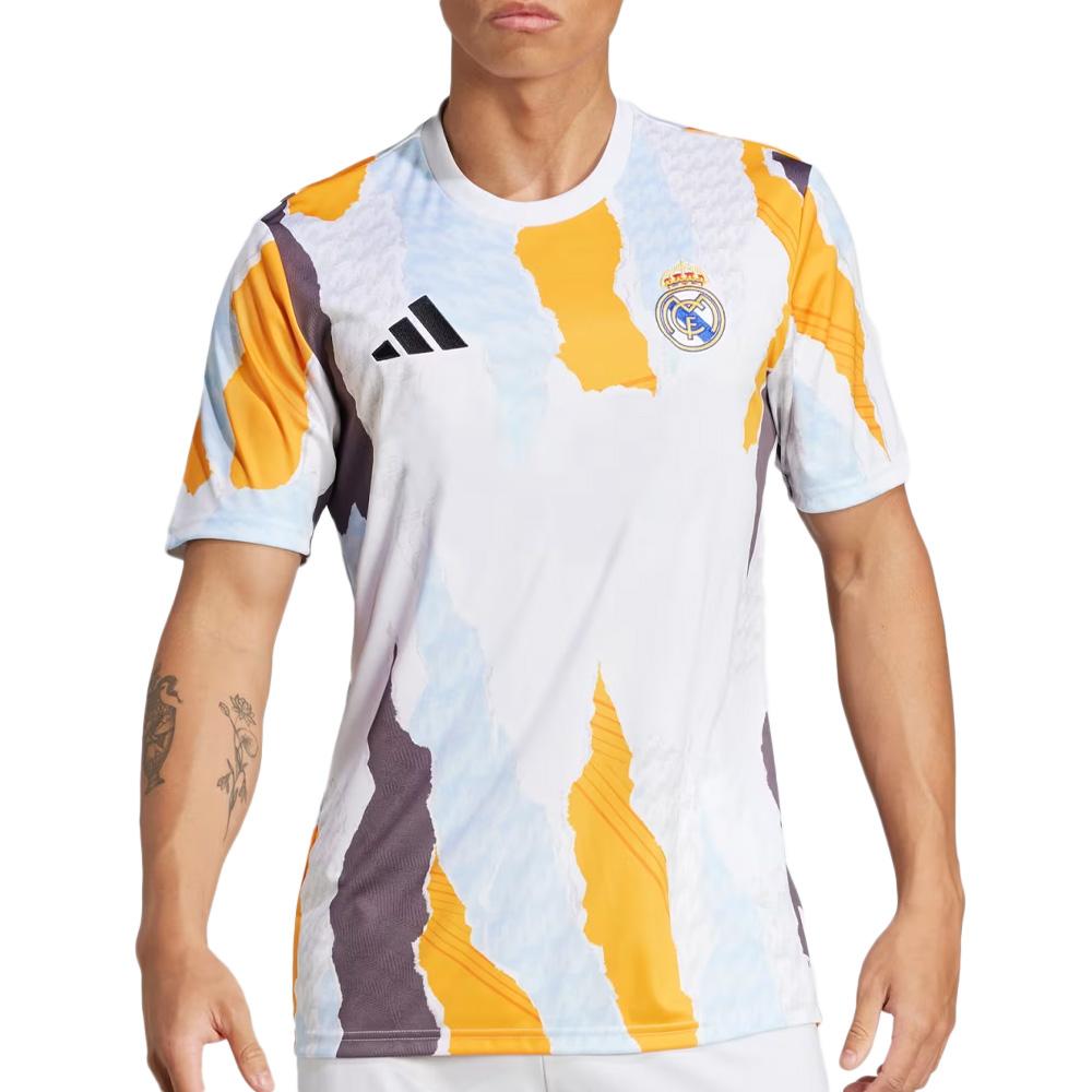 Real Madrid Maillot Prématch Multicolore Homme Adidas 24/25 pas cher