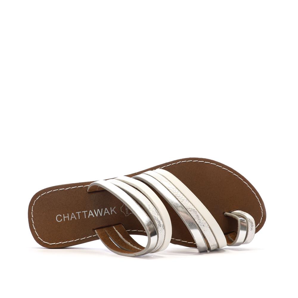Sandales Argenté femme Chattawak Summer vue 4