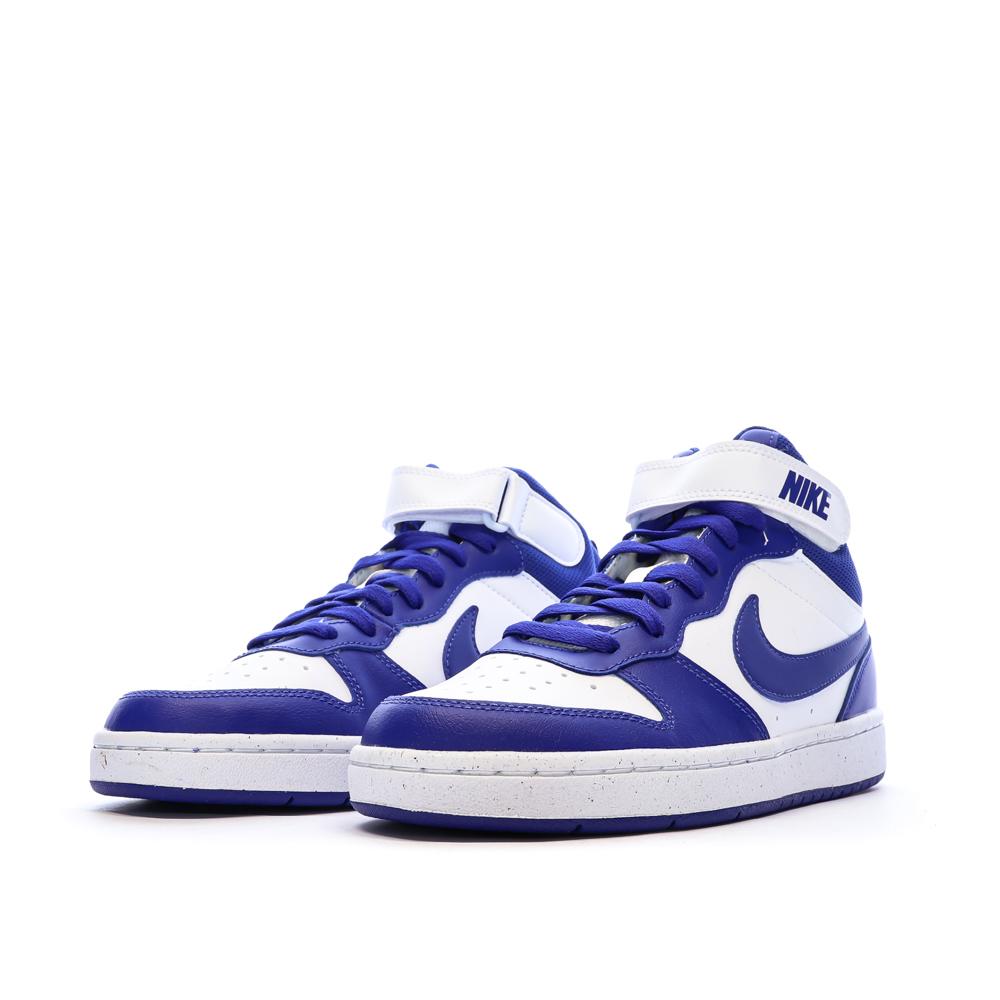 Baskets Blanches/Bleu Femme Nike Court Borough Mid 2 vue 6