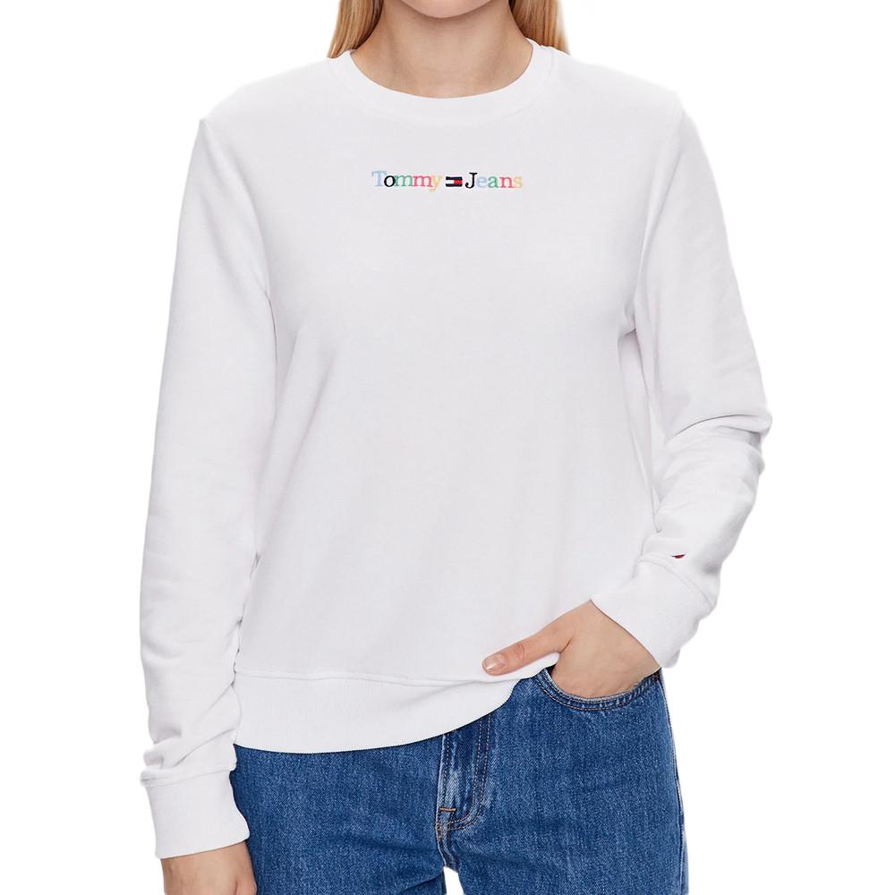 Sweat Blanc Femme Tommy Hilfiger Tjw Reg Color Serif pas cher