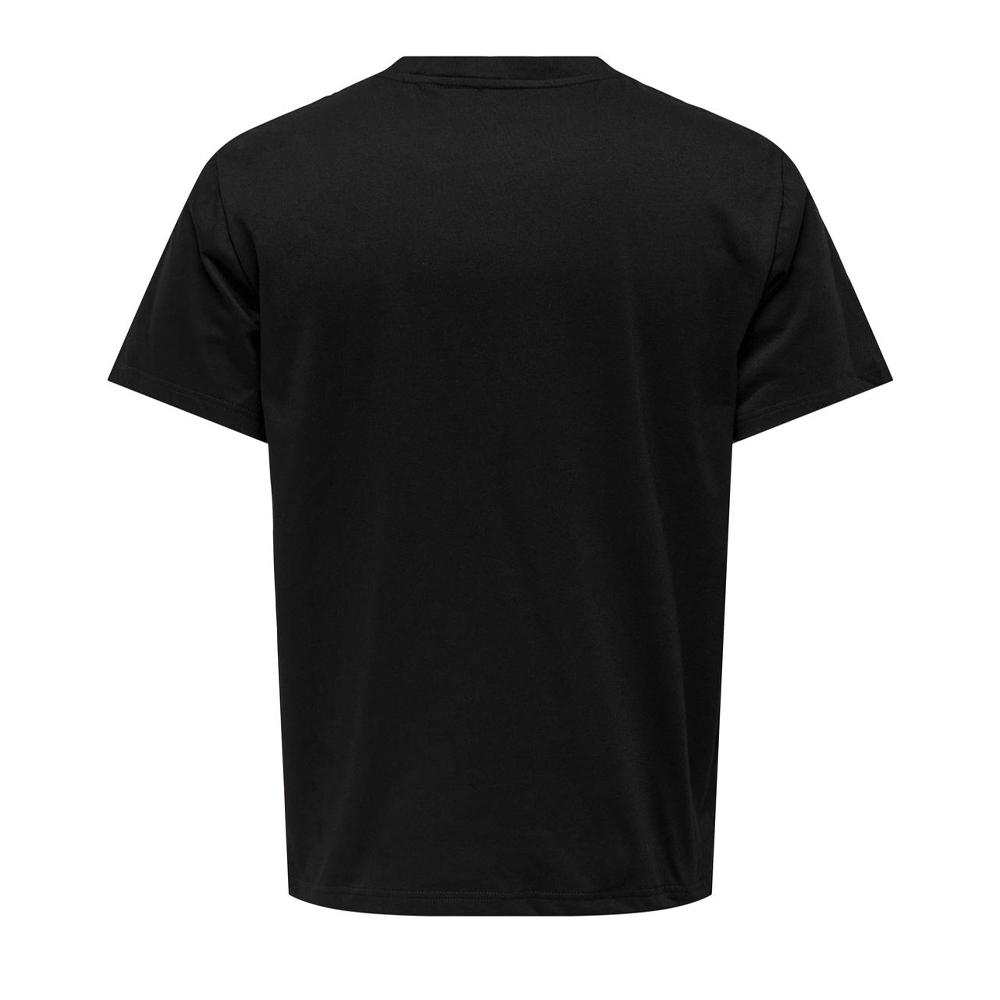 T-shirt Noir Homme Only & Sons Jeff vue 2