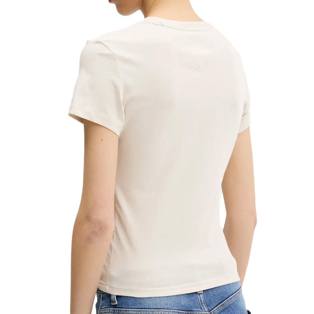T-shirt Beige/Noir Femme Tommy Hilfiger Essential vue 2