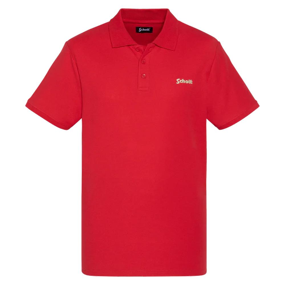 Polo Rouge Homme Schott PS0022 pas cher