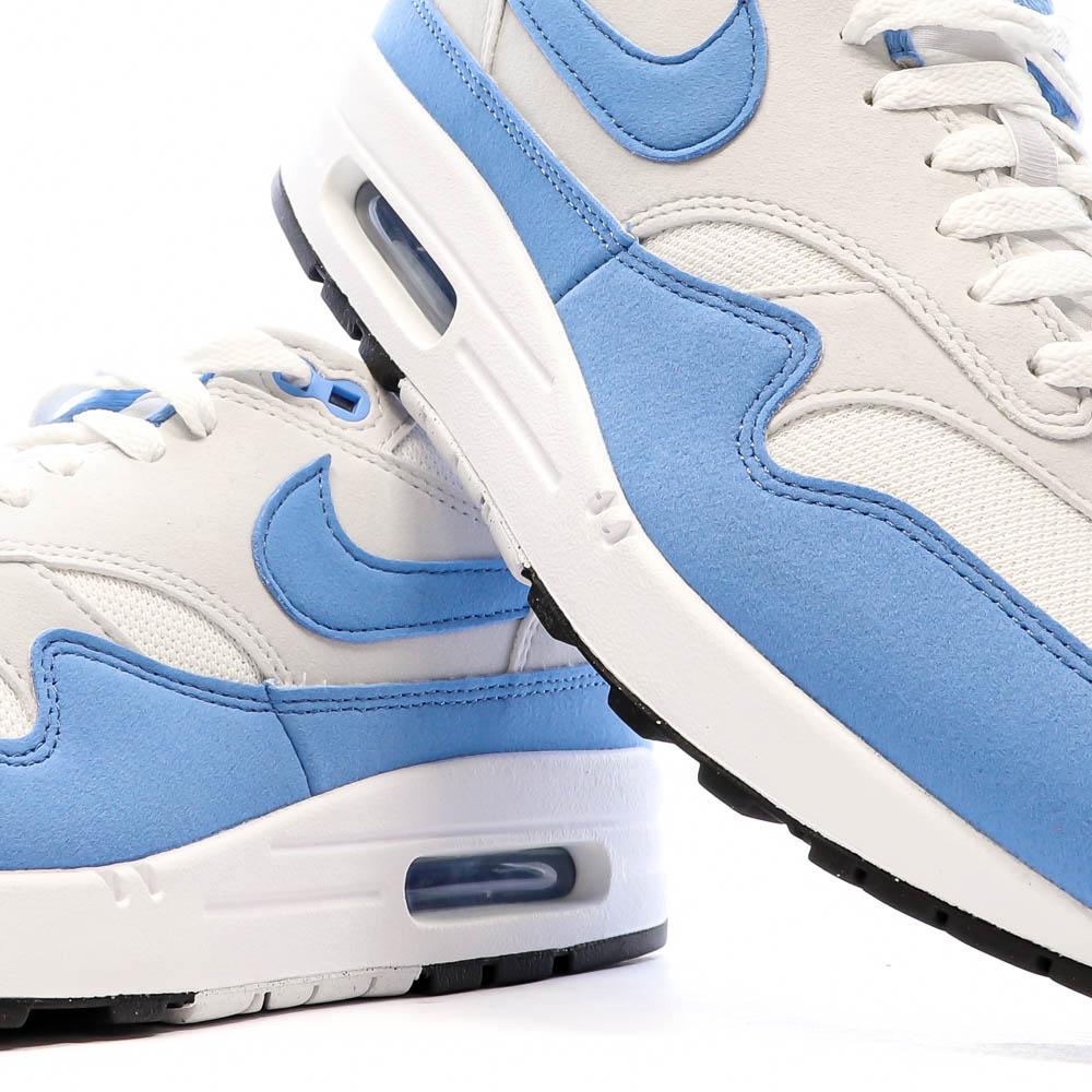 Baskets Blanc/Bleu Homme Nike Air Max 1 vue 7