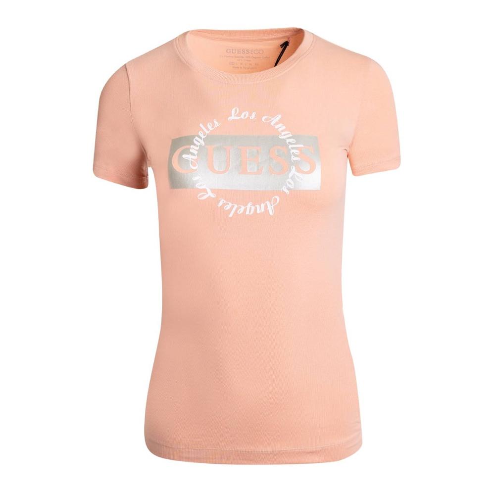T-shirt Orange Femme Guess W3GI43JA914 pas cher