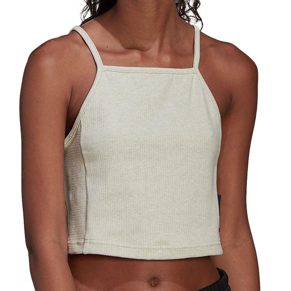 Débardeur Écru Femme Adidas Studio pas cher