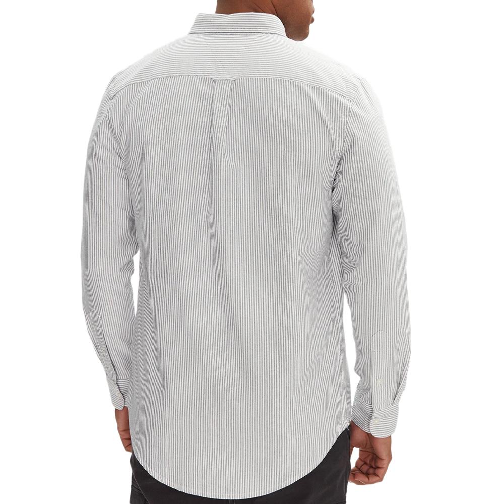 Chemise Rayures Blanc/Grise Homme Tommy Hilfiger Stripe Oxfo vue 2