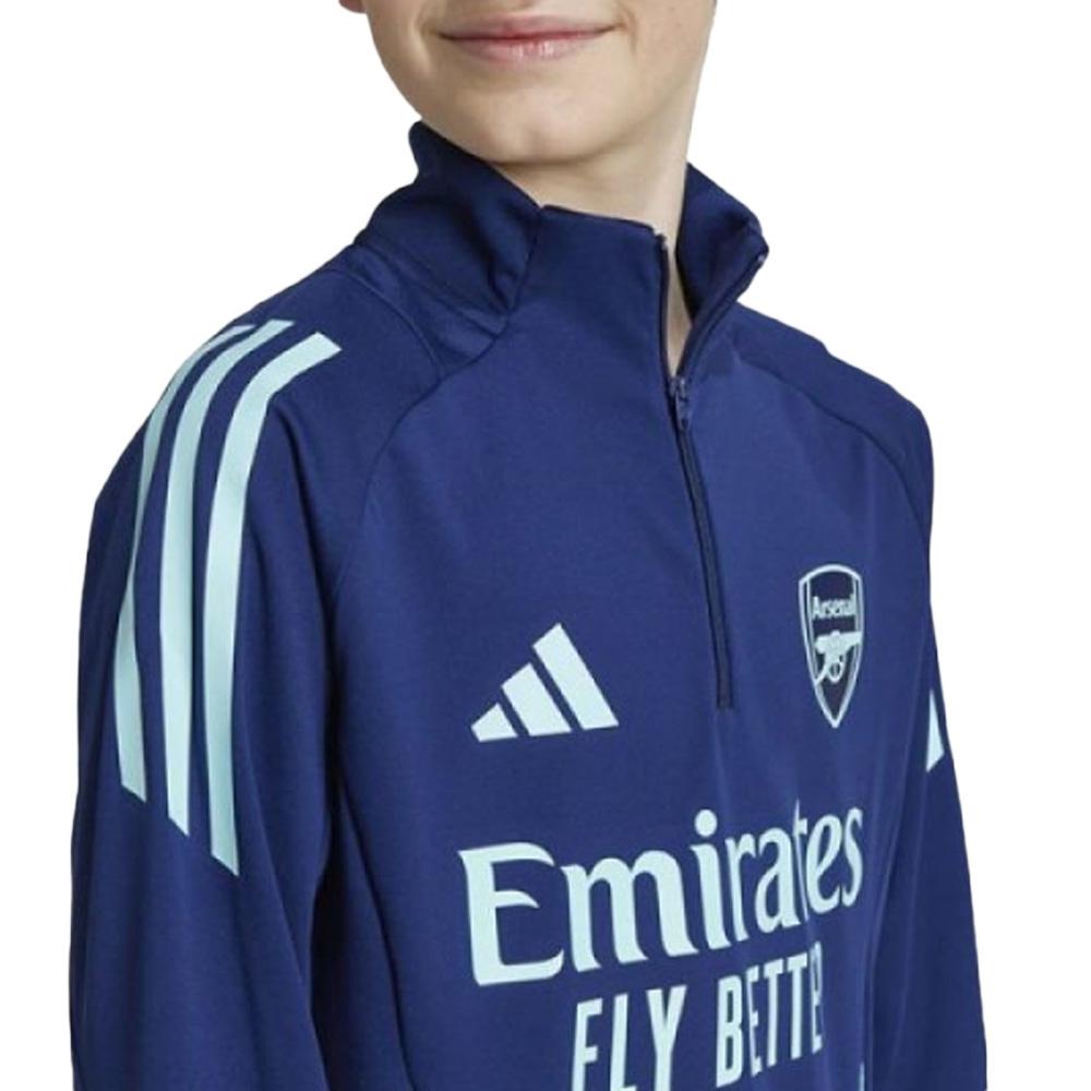 Arsenal Sweat 1/4 zip Marine Junior Adidas Tiro 24 vue 2