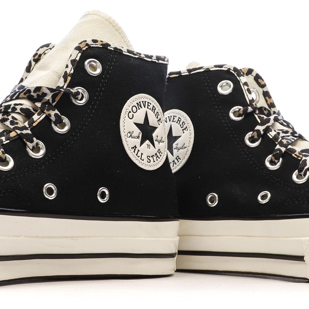 Baskets Noires Léopard Femme Converse Chuck 70 vue 7