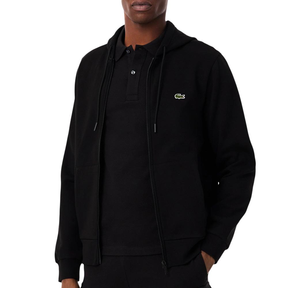 Sweat Zippé Noir Homme Lacoste Zipped pas cher