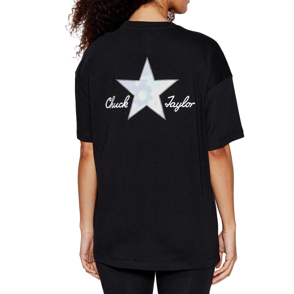 T-shirt Noir Femme Converse Infill Star 10023207 vue 2