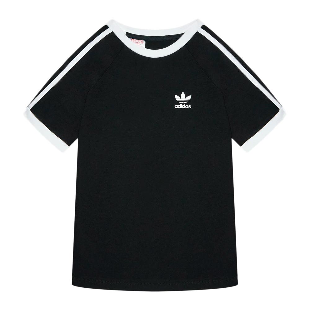 T-shirt Noir Garçon Adidas 3stripes H35545 pas cher